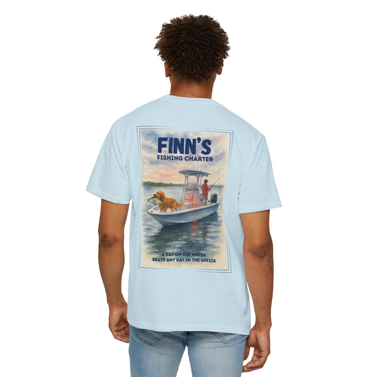 Finn’s Fishing Charter Water Color Graphic Tee