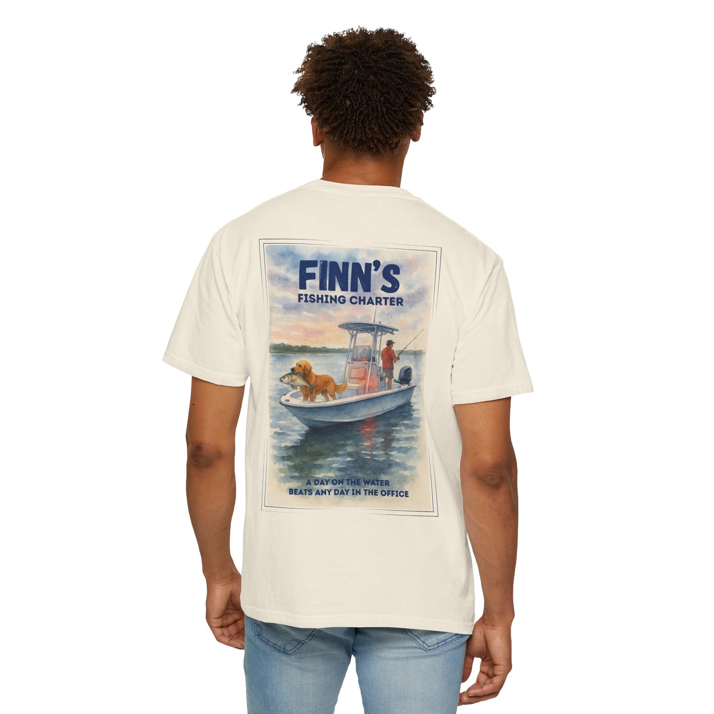 Finn’s Fishing Charter Water Color Graphic Tee