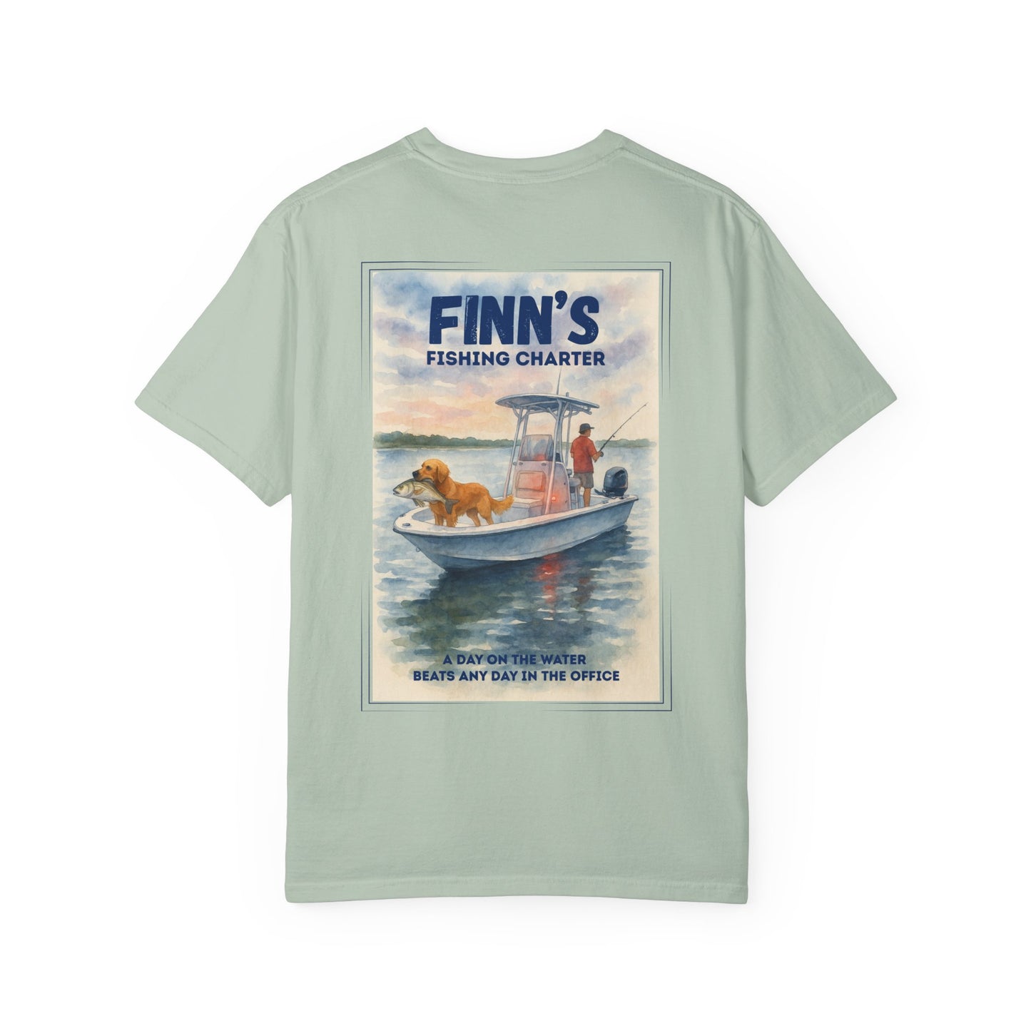 Finn’s Fishing Charter Water Color Graphic Tee