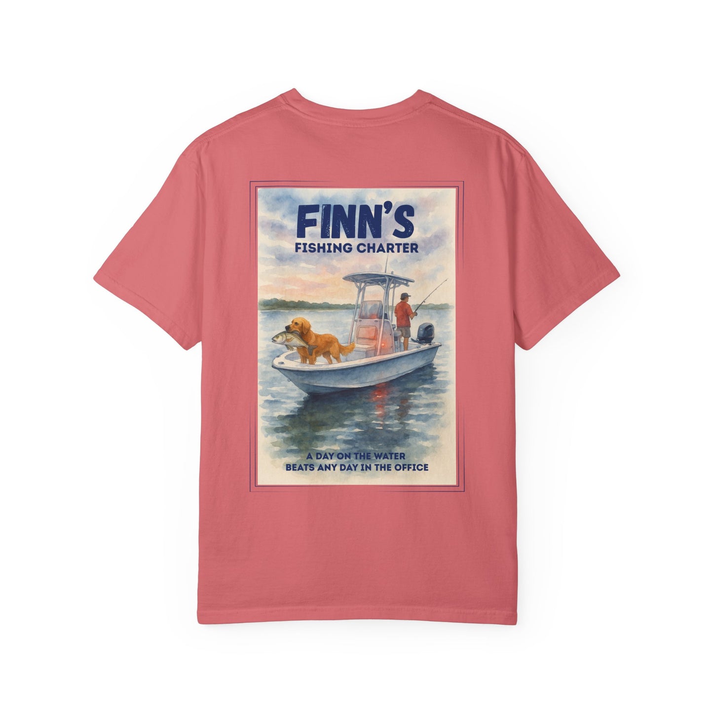 Finn’s Fishing Charter Water Color Graphic Tee