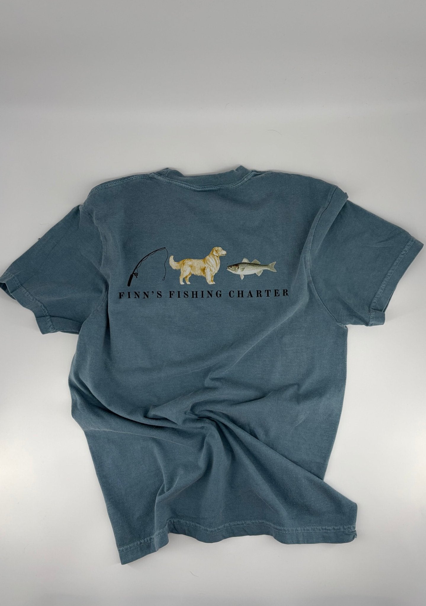 Original Finns Essentials Lake Life Horizontal Graphic Pocket Tee - Finn's Fishing Charter