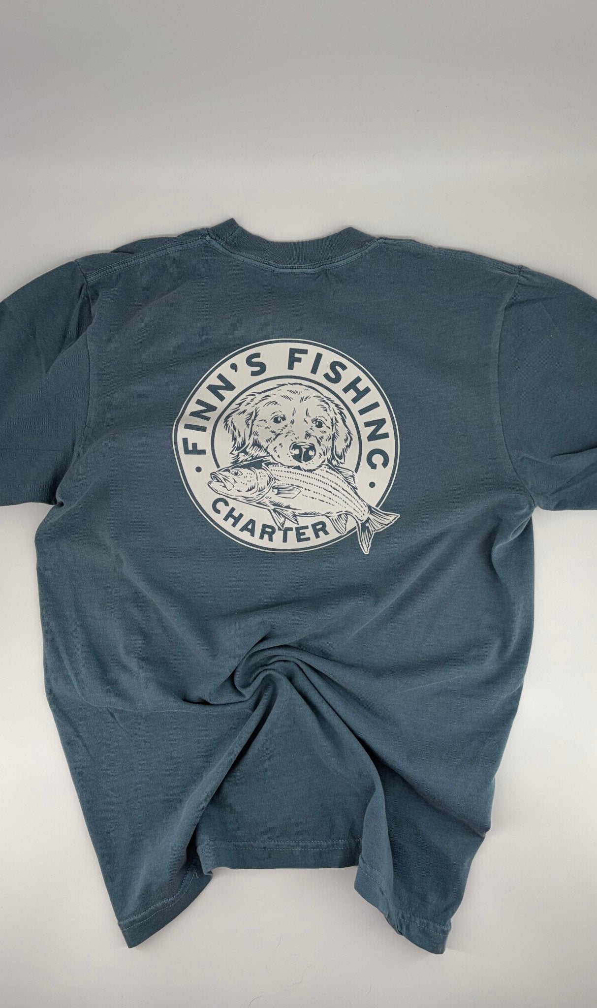 Original Finns Heritage Circle Logo Pocket Tee - Finn's Fishing Charter