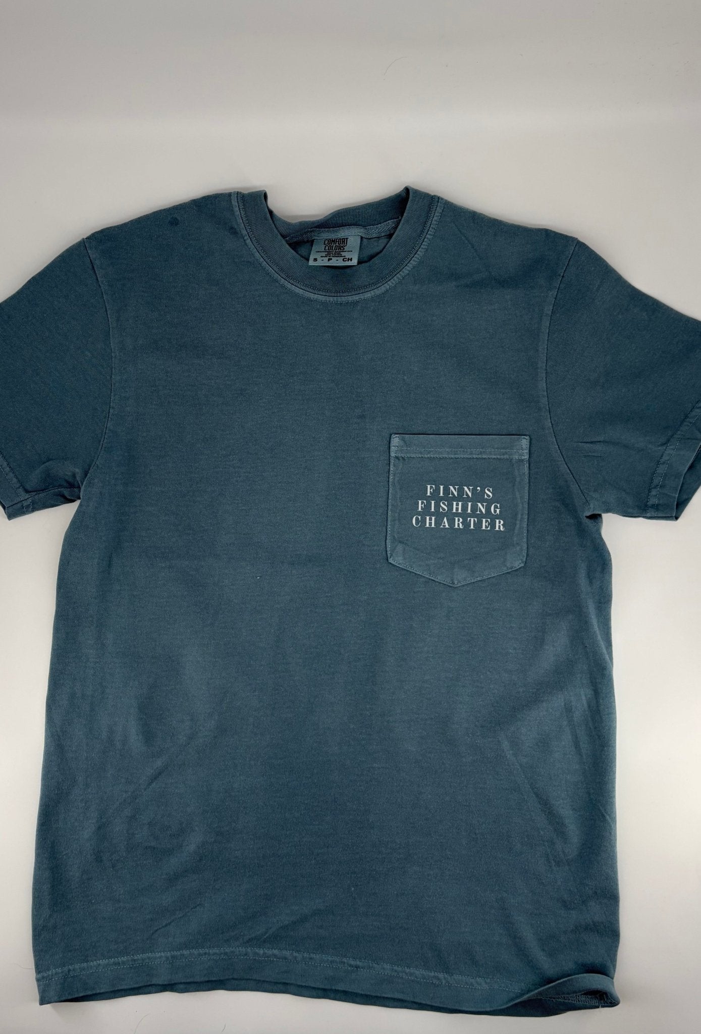Original Finns Heritage Circle Logo Pocket Tee - Finn's Fishing Charter