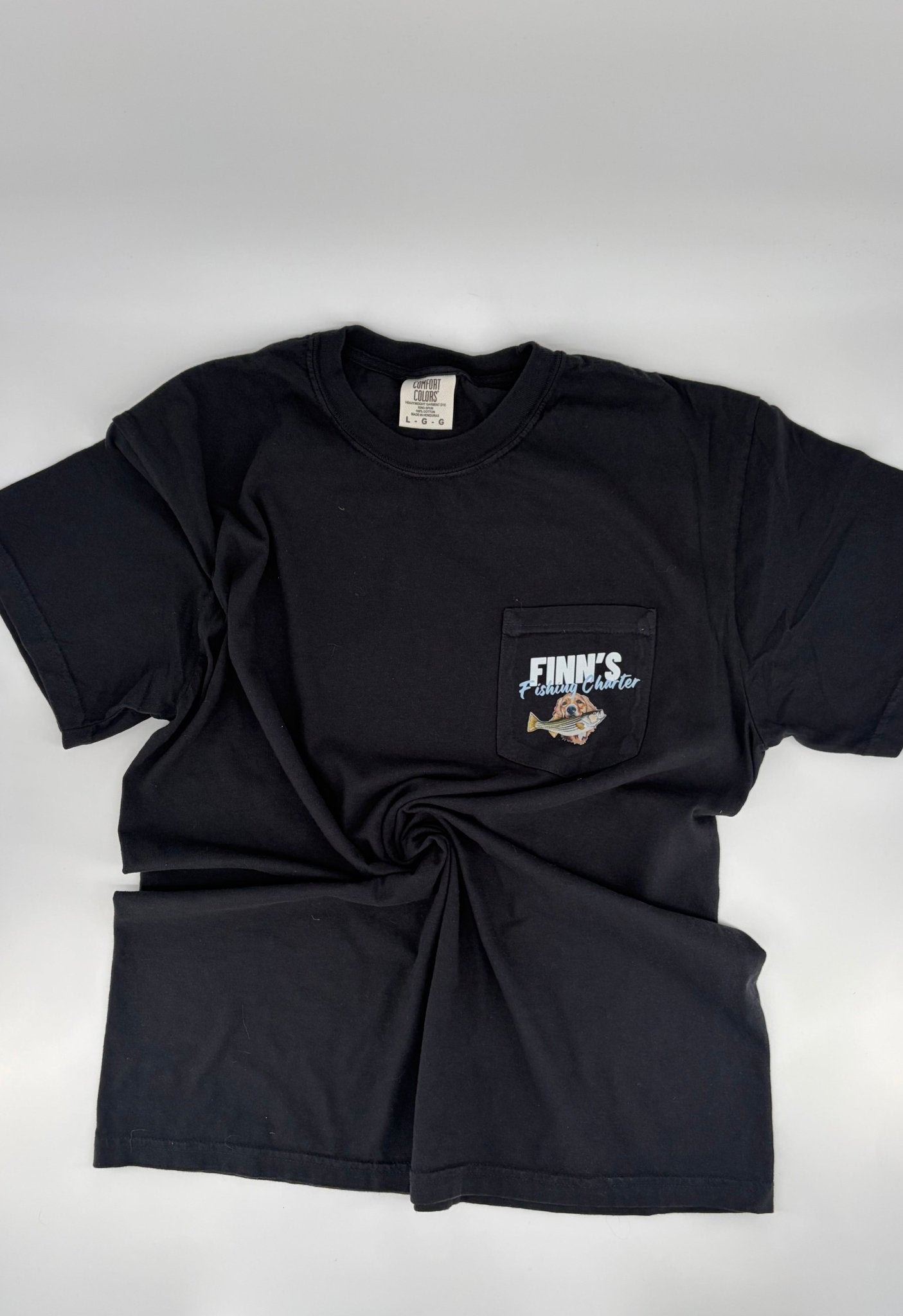 Original Finns Heritage Logo Pocket T-Shirt - Finn's Fishing Charter