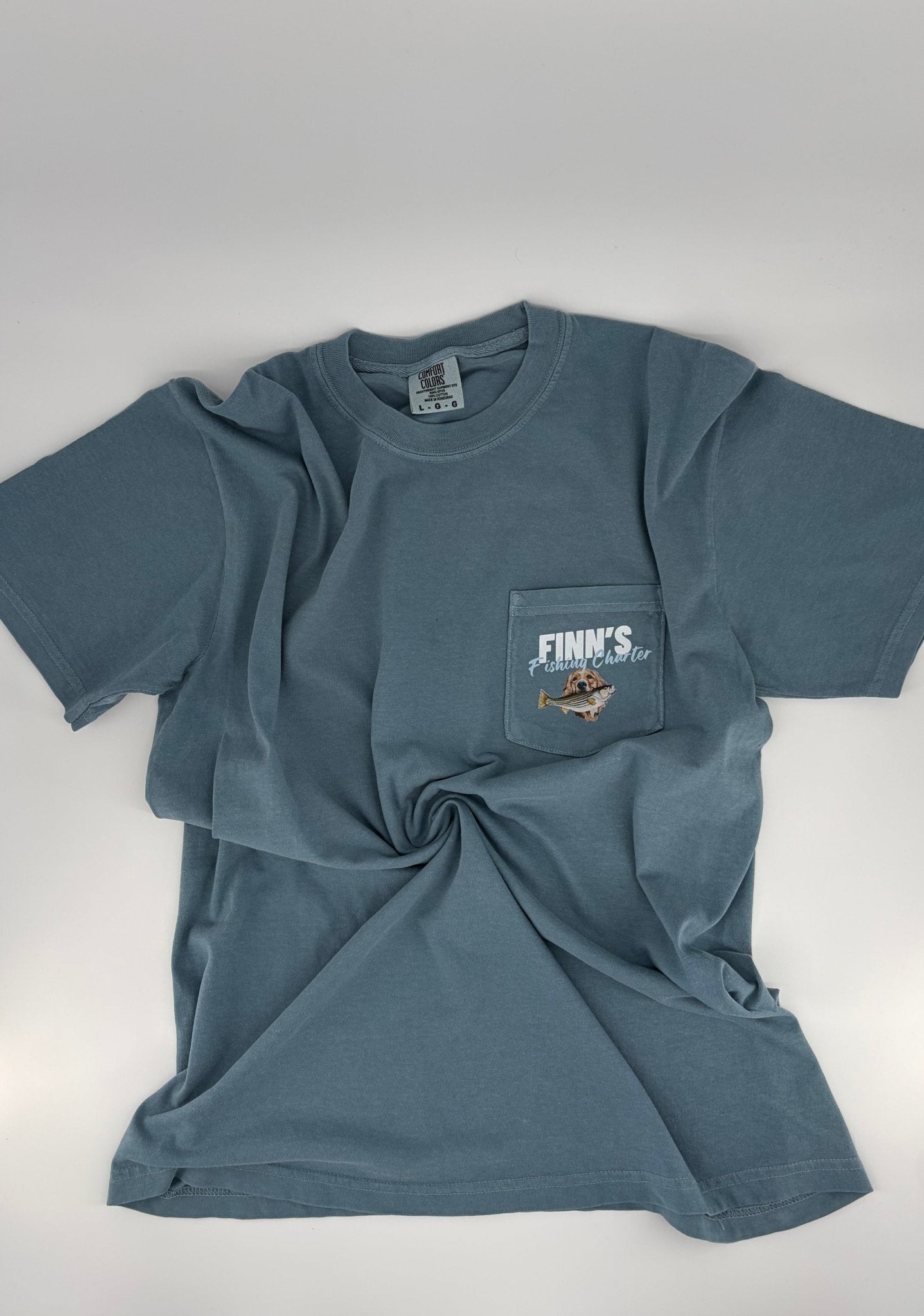 Original Finns Heritage Logo Pocket T-Shirt - Finn's Fishing Charter