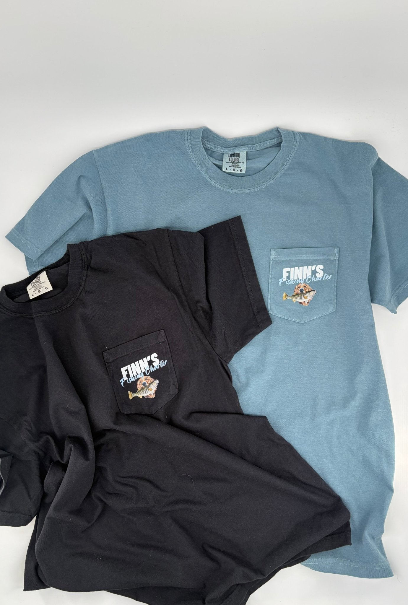 Original Finns Heritage Logo Pocket T-Shirt - Finn's Fishing Charter