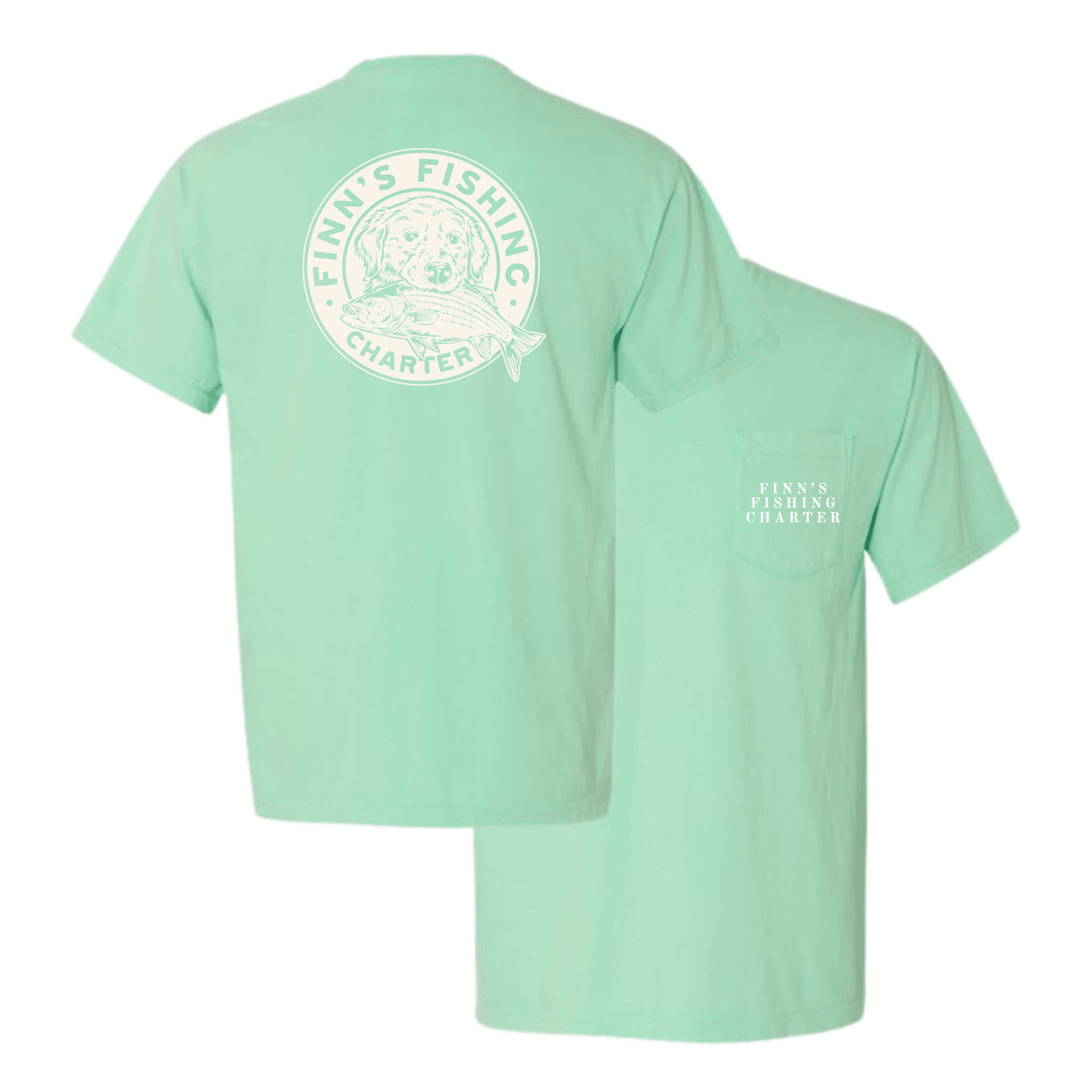 Original Finns Summer Circle Logo Pocket Tee - Finn's Fishing Charter