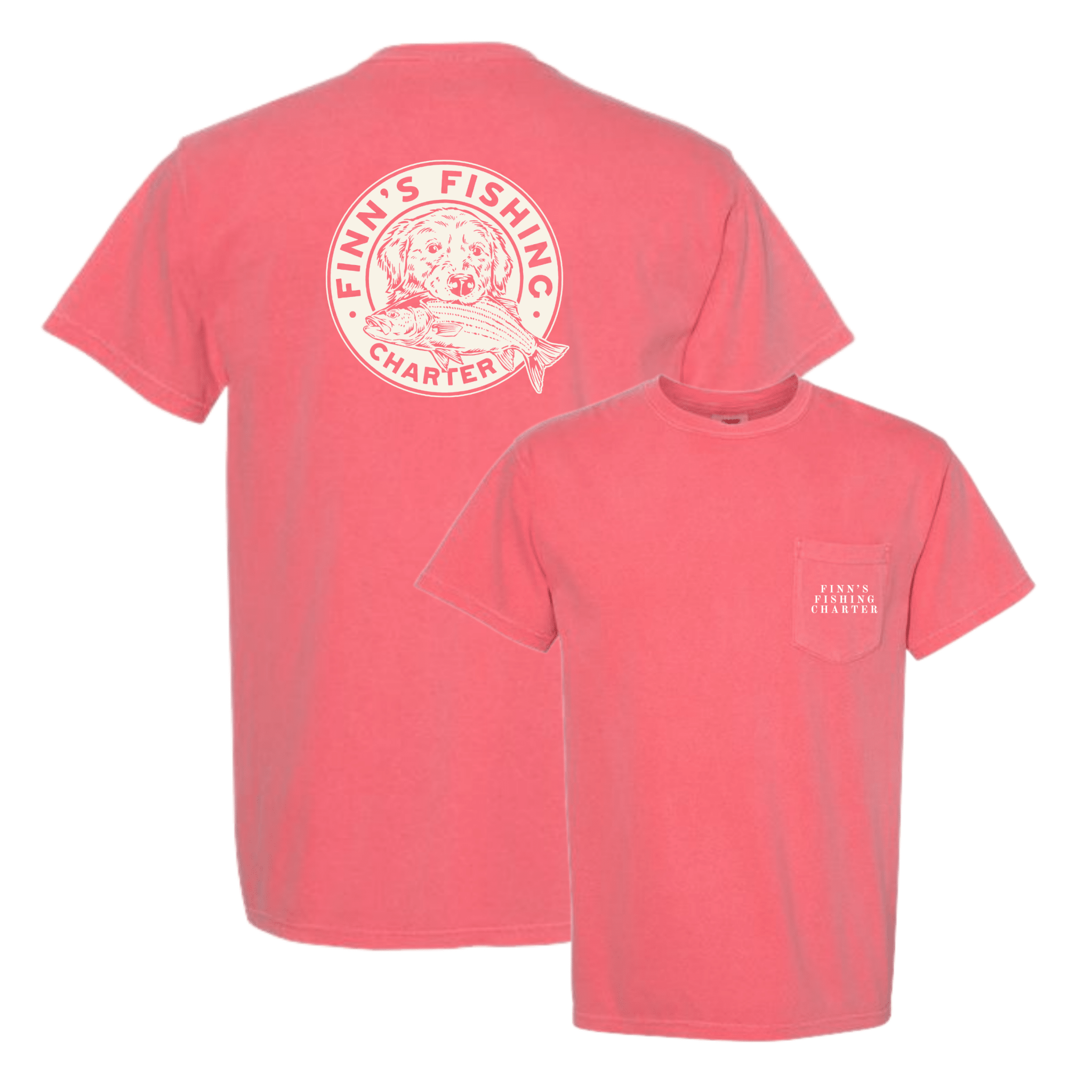 Original Finns Summer Circle Logo Pocket Tee - Finn's Fishing Charter
